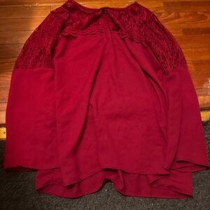 Chic Nation Red Lace Blouse